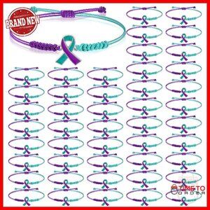 150 Adjustable Braided Bracelets Wax Rope Alloy Charm Suicide Prevention